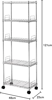 スチールラック　5段　幅90cm メタルラック　収納ラック　キャスター付き Amazon｜アイリスオーヤマ ラック メタルラック本体 5段 キャスター